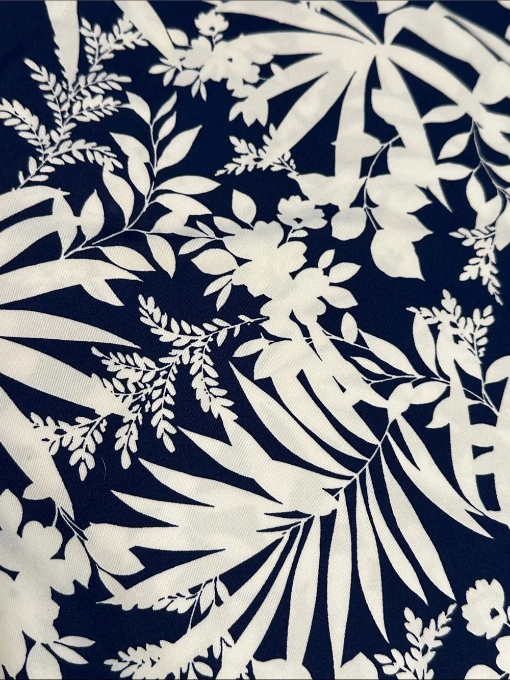 Hurley Navy and White Tropical-Print Long Sleeve Tee